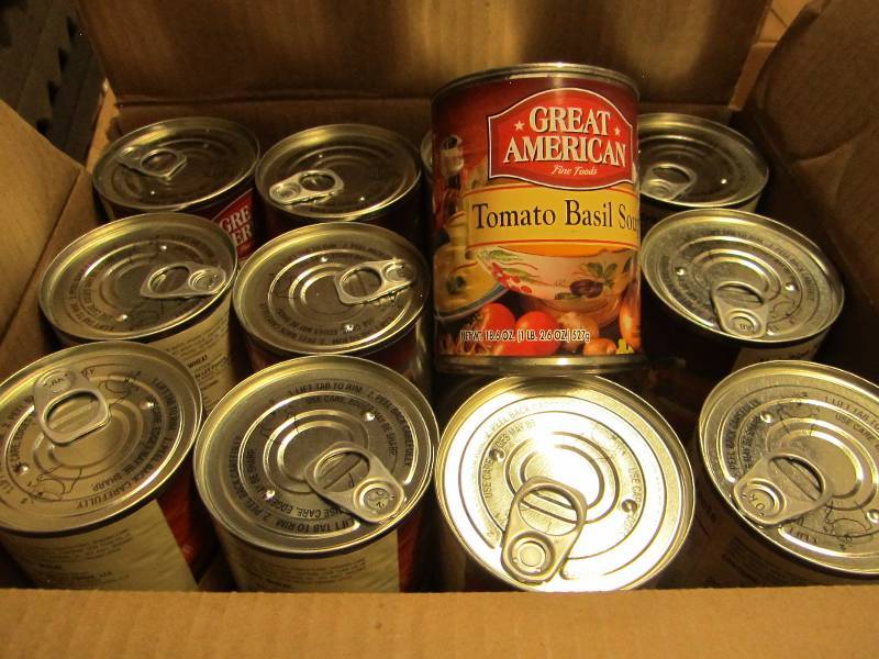 Case of 24 cans Tomato Basil soup p...