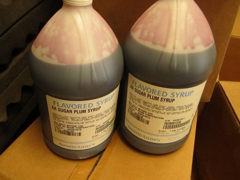 2 Gallons of plum flavored syrup...