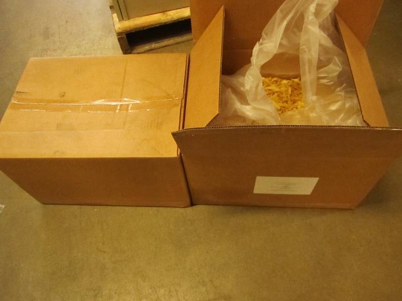 Two 12 lb boxes of lightly salted b...