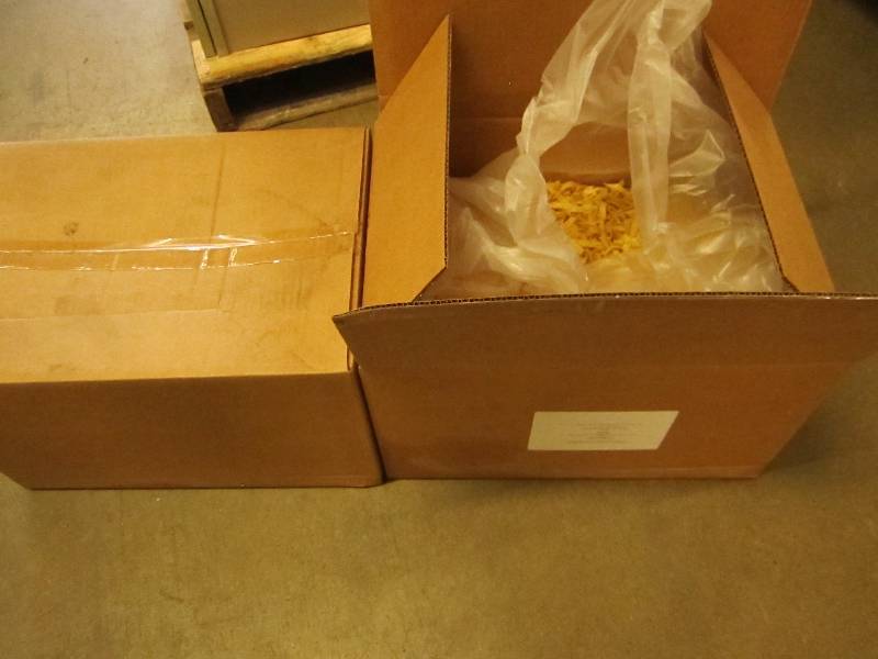 Two 12 lb boxes of lightly salted b...