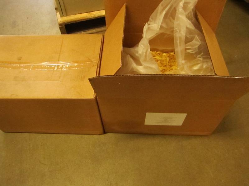 Two 12 lb boxes of lightly salted b...