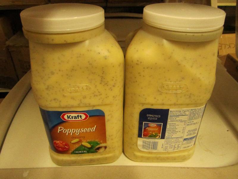 2 Gallons Kraft Poppyseed dressing...