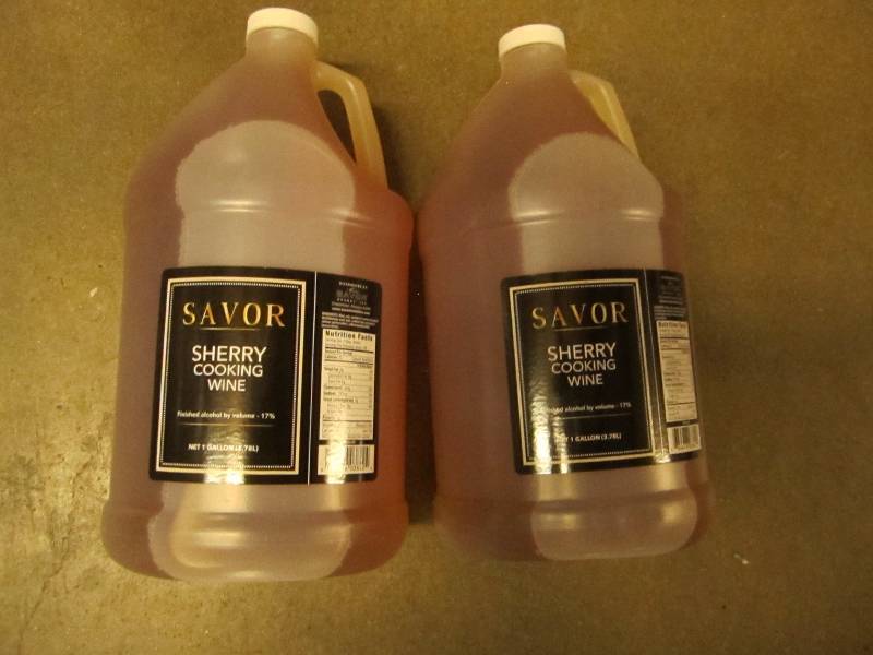2 Gallons Savor Sherry cooking wine...