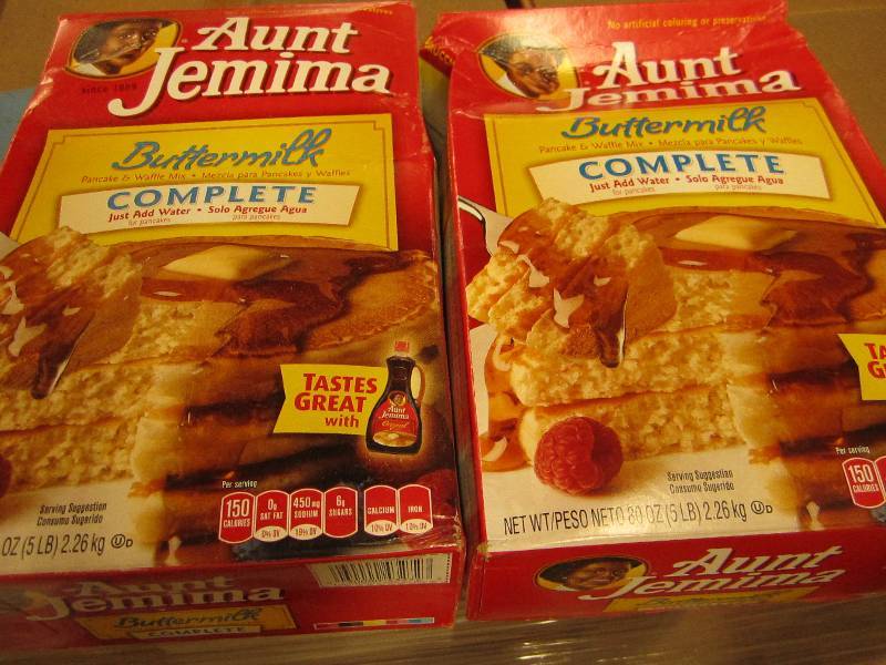 2 boxes Aunt Jemima pancake mix...