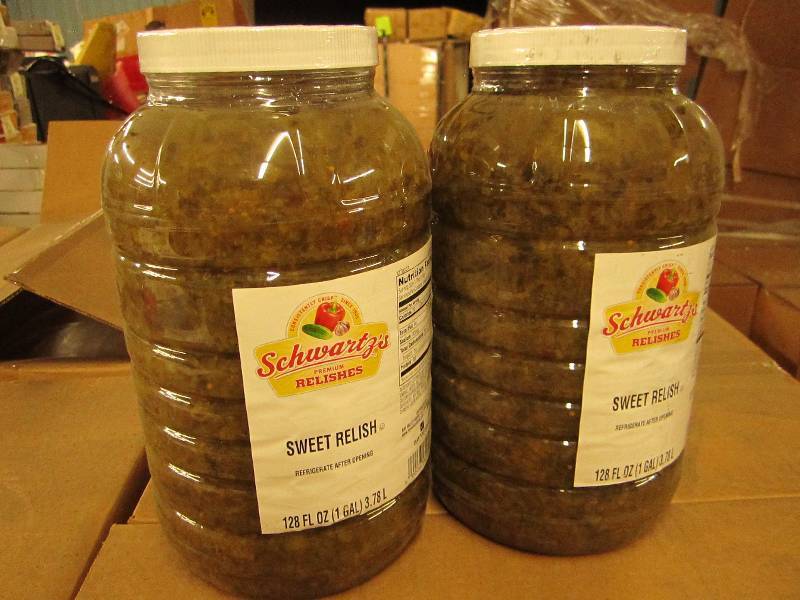 2 gallons sweet relish...