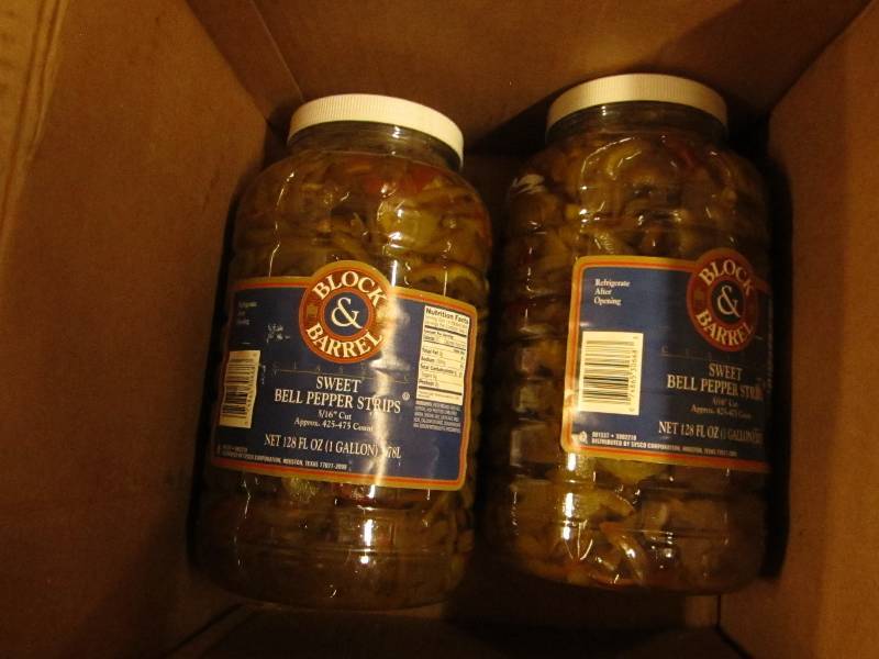 2 Gallons bell pepper strips...