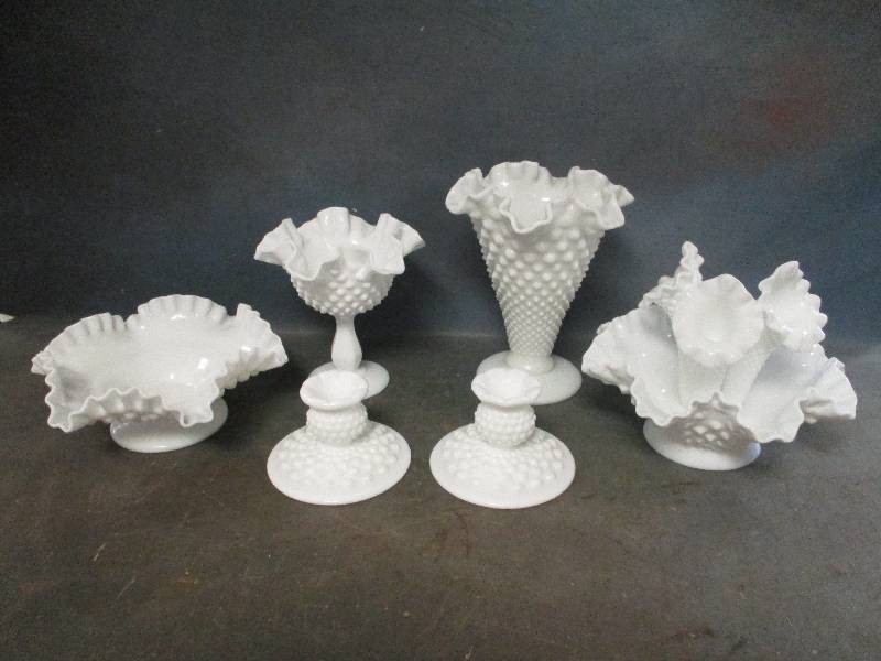 lot 30 image: Milk Glass Glassware