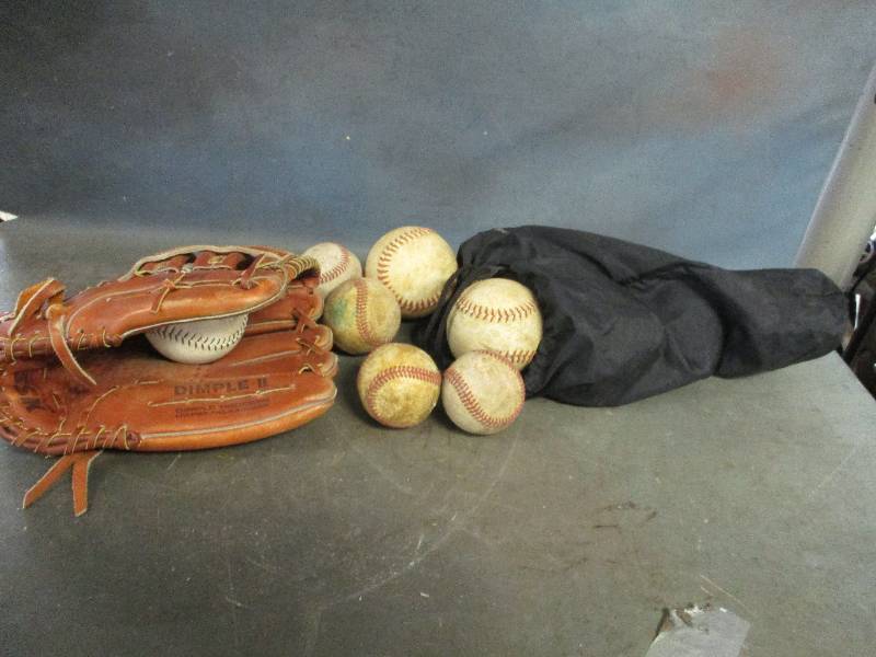 lot 65 image: Baseball Glove & Balls