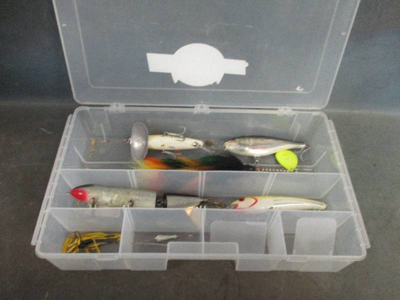 lot 68 image: Muskie Fishing Lures & Tackle Box