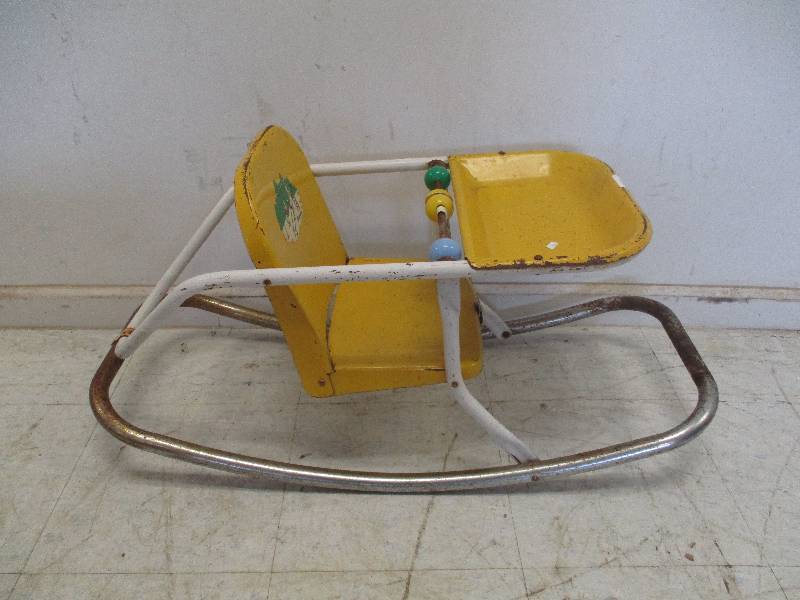 lot 138 image: Vintage Metal Toddlers Rocking Chair