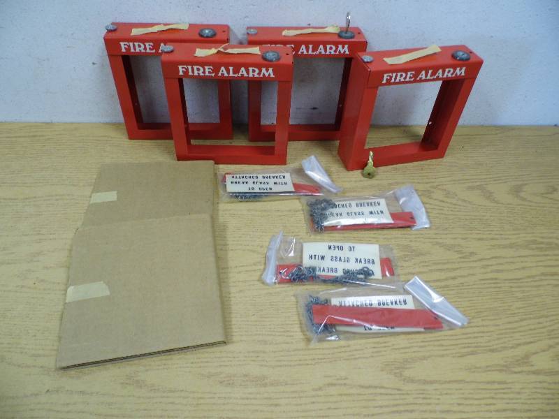 4 Fire Alarm Covers w Glass