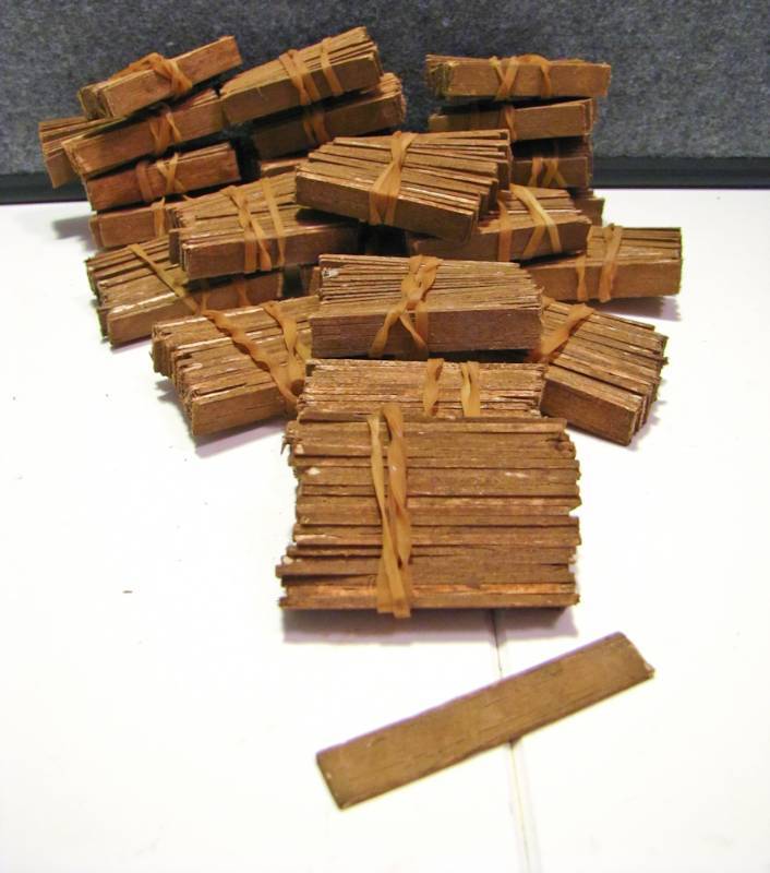 lot 25 image: small hand made wooden RR ties