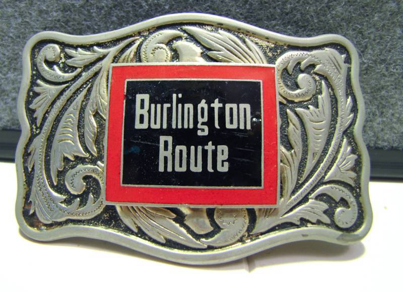 lot 43 image: Burlington Route Belt Buckle