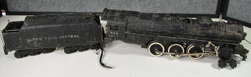 lot 49 image: model train engine and coal car