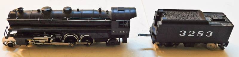 lot 73 image: Railroad engine and coal car