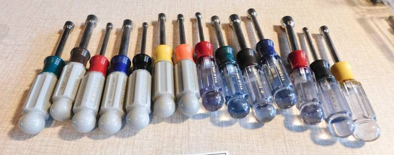 metric and standard set of nut drivers