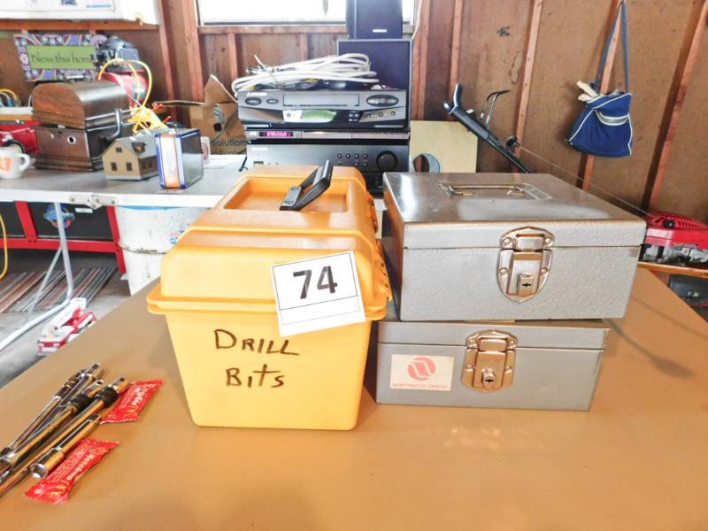 empty tool box and metal boxes