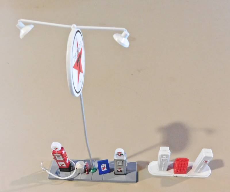 Texaco gas pump island