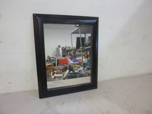 lot 110 image: Black Framed Mirror