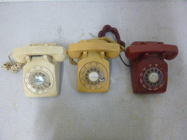 lot 114 image: 3 Old School Telephones