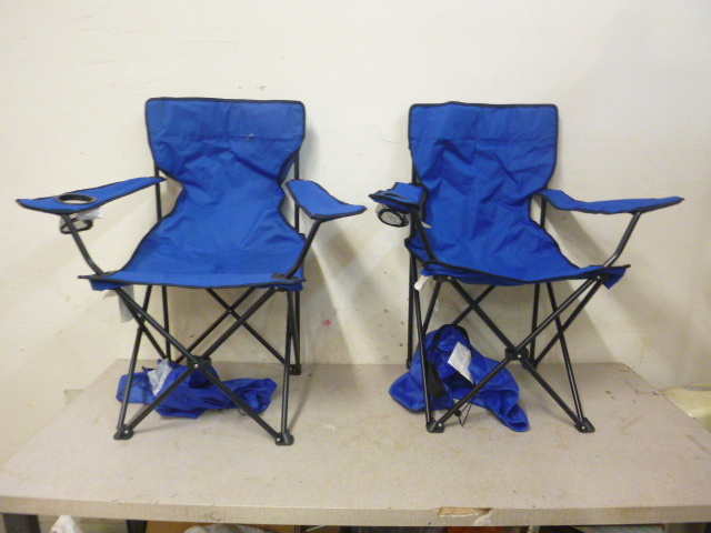 lot 125 image: 2 Folding Arm Chairs