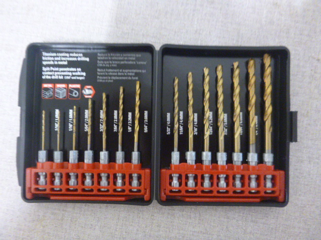 lot 301 image: Stanley Titanium Coated Drill Bit Set