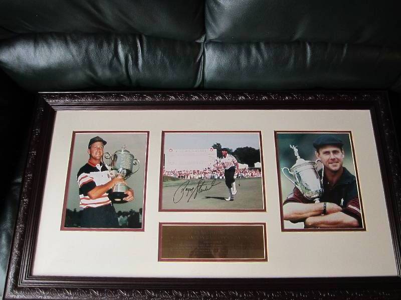 lot 20 image: Autographed framed Payne Stewart PG...