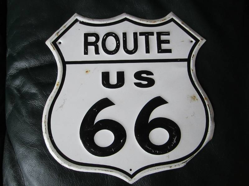 lot 31 image: Metal route 66 sign...