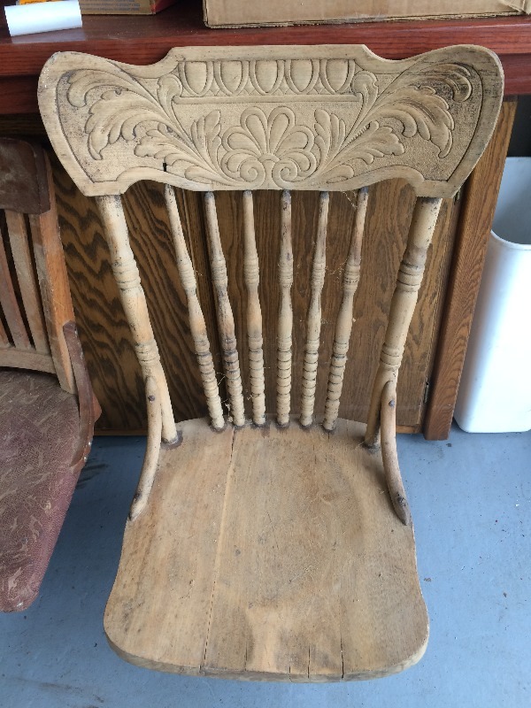 Vintage Wood Chair Seats    lot of 2