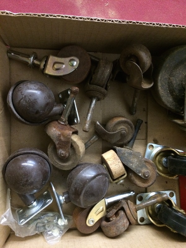 Vintage caster wheels   lot of approx. 21