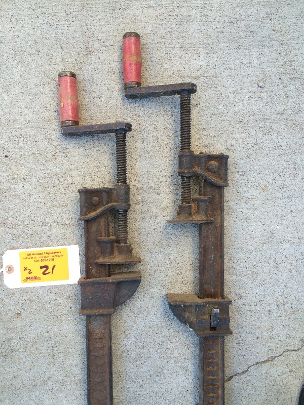 Vintage Wood Clamps  lot of 2   4 12
