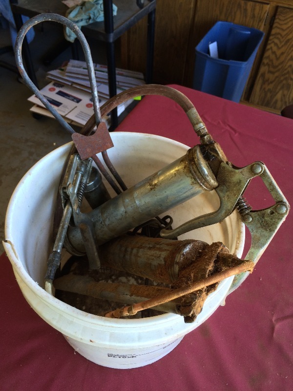 Assorted Grease Guns & BBQ Coal heater  - lot of 4