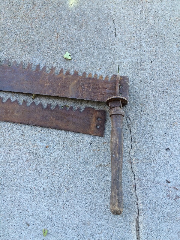 Vintage Wood saw and extra saw blade   lot of 2