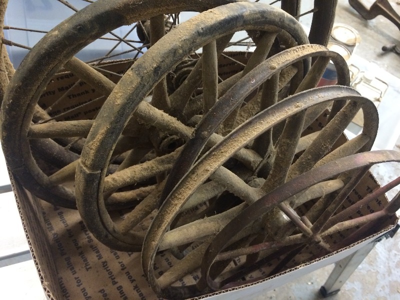 Antiques & Vintage wheels   lot of 7