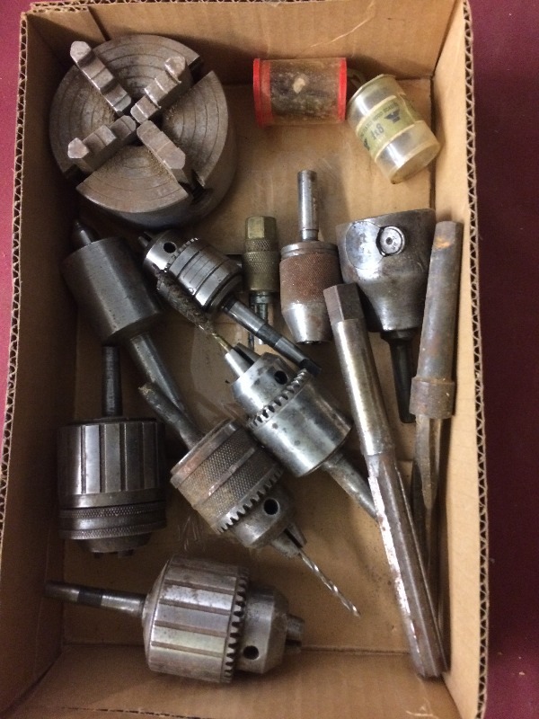 Assorted Drill Chuck & Misc.  box lot, nice lot