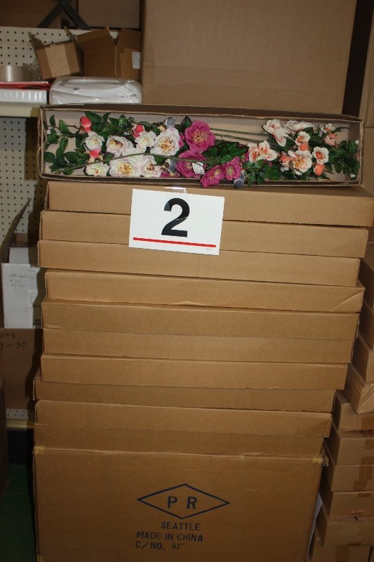 33 Boxes of 12 Wild Rose wbird silk flowers ($2.98 retail per stem)