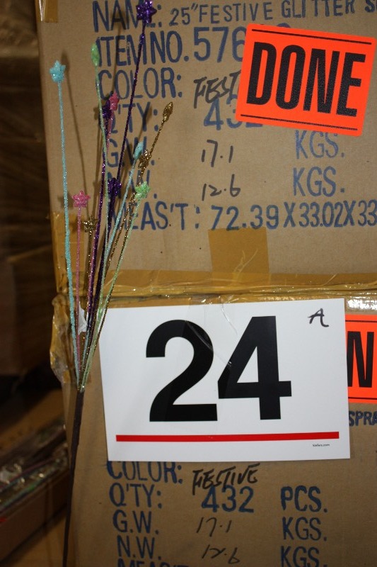 Approx. 1700 Glitter 25 Festive Stems. $3400 original retail.