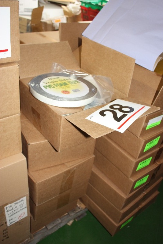 14 cases of 6 large rolls PVC single sided foam tape.  84 rolls total. Original price $8.00 roll. $672.