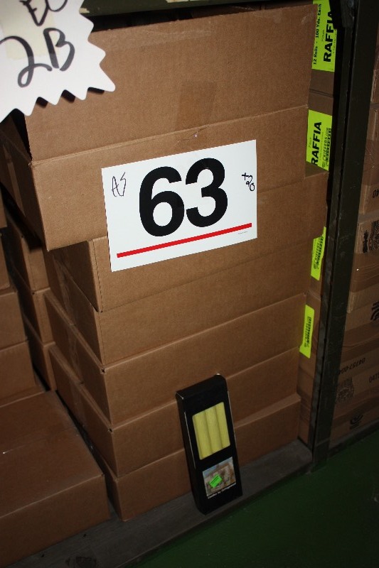 320 Packs of  4 BOXED TAPERED Candles Retail $2.49 each.  $1593. retail