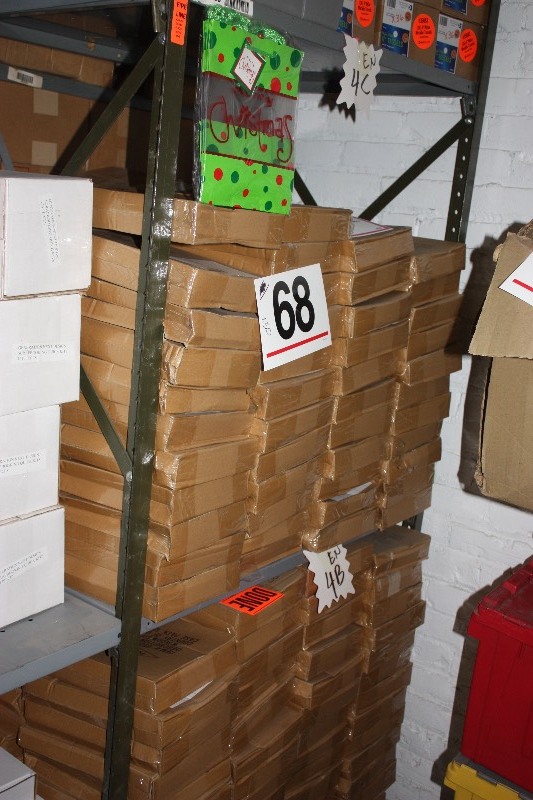 50 cases of 24 Fancy Medium Holiday Gift Bags with clear window. $1.97 retail. $2,300. total retail.