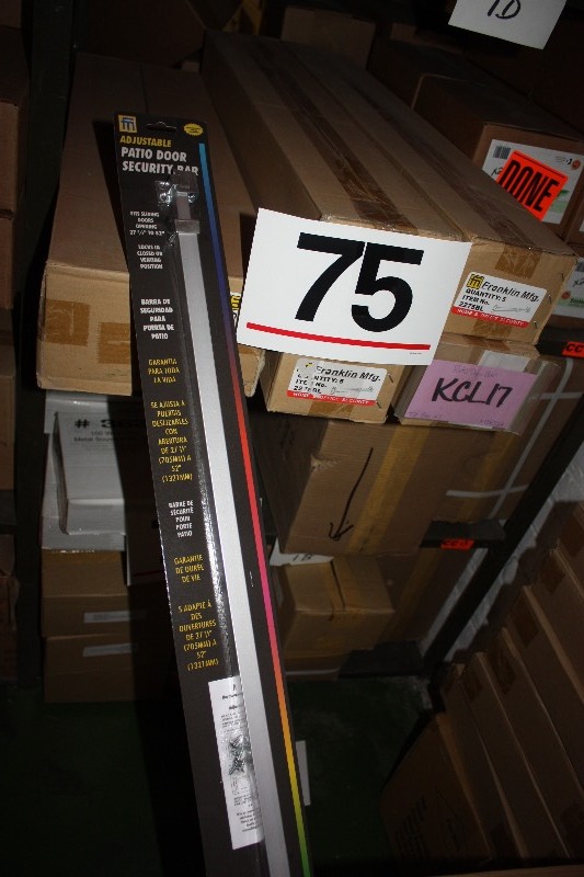 30 Adjustable patio door security bars.  Original retail was $12.95 each $388.00 total.