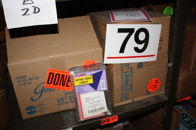 216 packages of report labels.  $1.39 retail x 216  $300 retail value