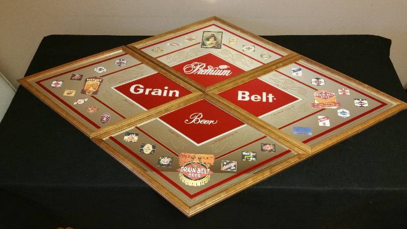 lot 47 image: Rare hard to Find Grain Belt Premium Beer Mirror Set
