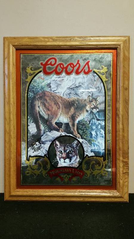 lot 56 image: Coors Nature Series Mountain Lion Mirror