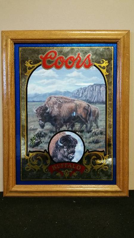 lot 57 image: Coors Nature Series Buffalo Mirror