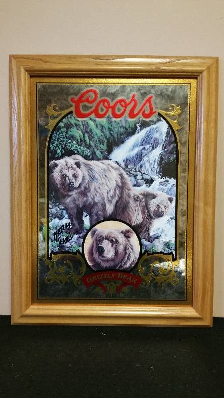 lot 59 image: Coors Nature Series Grizzly Bear Mirror