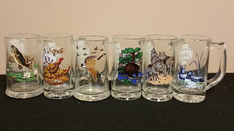lot 71 image: Schmidt Beer Wildlife Beer Mugs