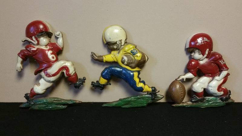 lot 111 image: Vintage Metal Football Wall Art