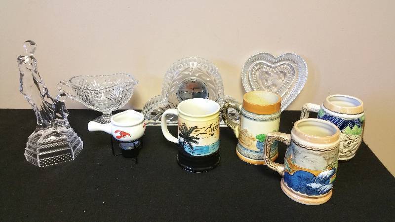lot 28 image: Princess House Crystal, Figural, Stein Mugs, Etc.
