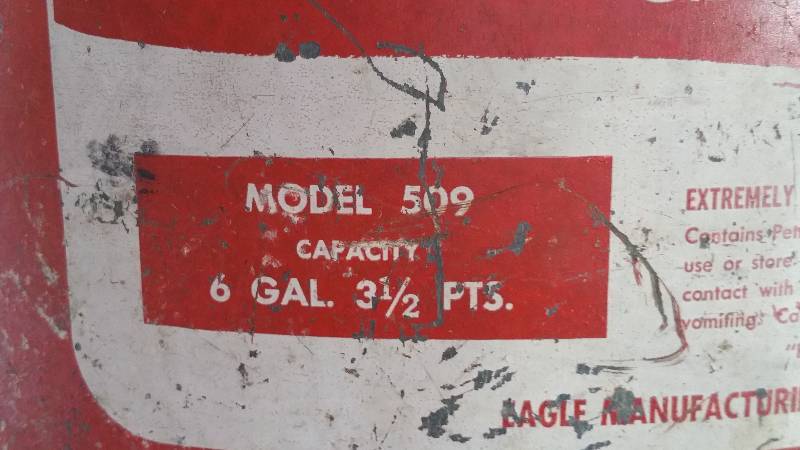 lot 137 image: Eagle Sno Go Metal 6 Gallon Can